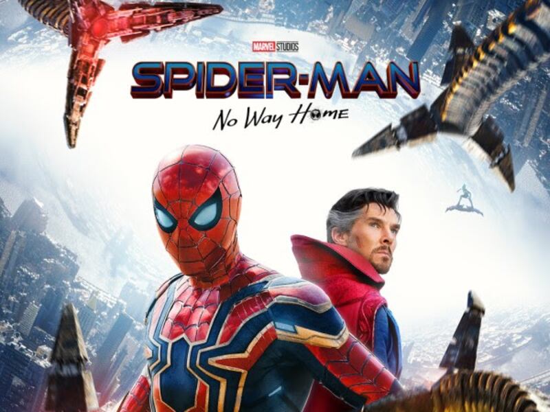 The new “Spider-Man: No Way Home” poster with Spider-Man and Doctor Strange.