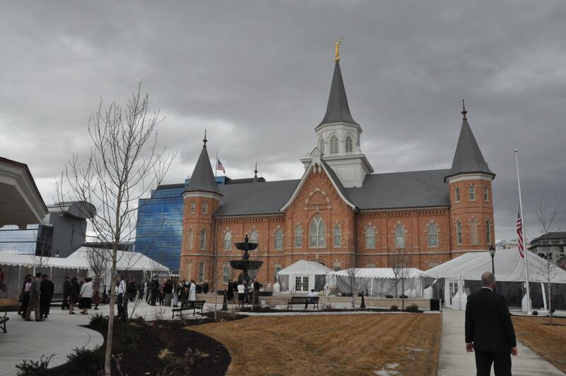 The Provo City Center Temple during the temple's open house in 2016.
