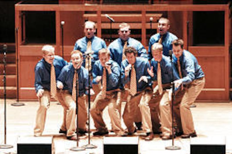BYU's Vocal Point performs its movie-related competition set at the 2006 International Championship of Collegiate A Cappella.