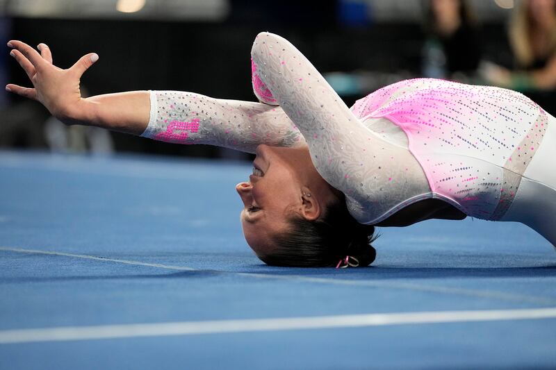 Utah’s Maile O’Keefe dances on the floor