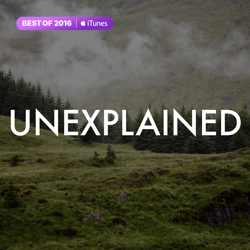 Logo artwork for the Unexplained podcast.