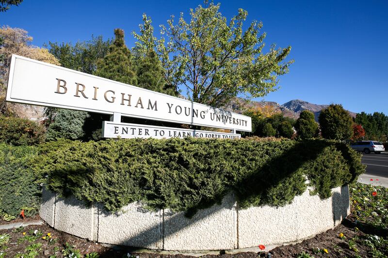 The Brigham Young University campus in Provo is pictured in 2020.