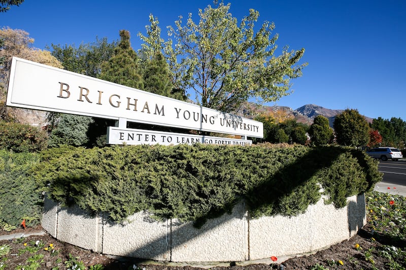 The Brigham Young University campus in Provo is pictured in 2020.