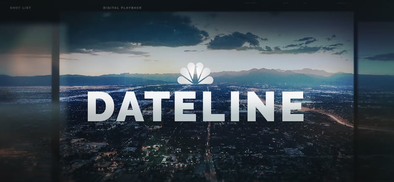 The logos of “Dateline” and NBC.