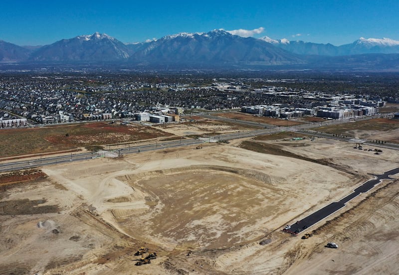The undeveloped future home of the Salt Lake Bees is pictured in South Jordan.