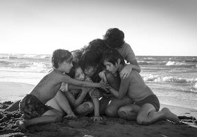 Marina de Tavira, Marco Graf, Yalitza Aparicio, Daniela Demesa, Diego Cortina Autrey and Carlos Peralta in "Roma," by filmmaker Alfonso Cuaron.