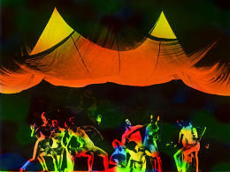 Ririe-Woodbury Dance Company performs its restaging of Alwin Nikolais' "Tent," performed by guest director in 1992.