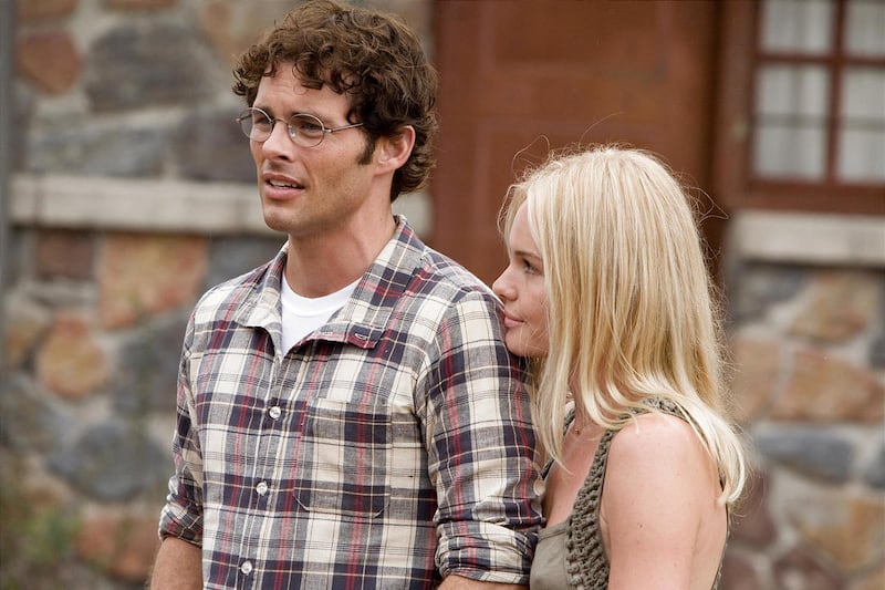 James Marsden as David Sumner and Kate Bosworth as Amy Sumner in the ultra-violent "Straw Dogs."