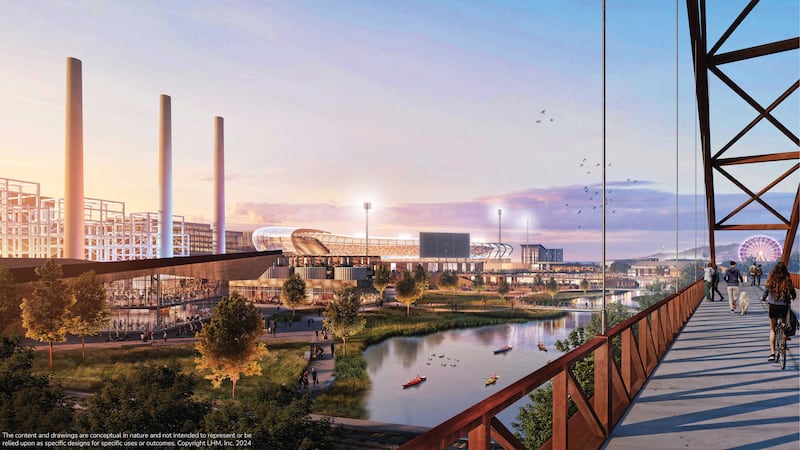 Renderings for the Power District, a nearly 100-acre site adjacent to the Utah State Fairpark and the Jordan River.