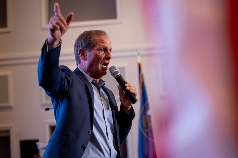 Rep. Chris Stewart, R-Utah, speaks at a GOP primary election event in South Jordan, Utah.