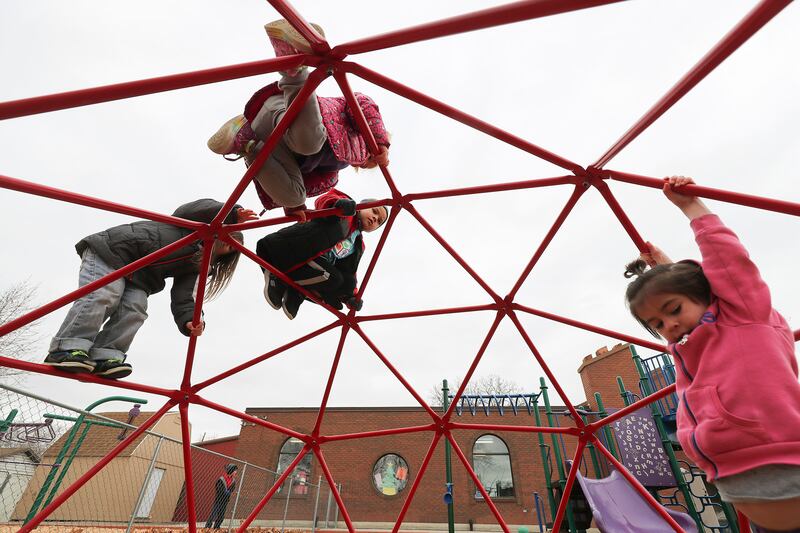 Preschool children play at A to Z Building Blocks in Orem on Wednesday, Dec. 16, 2020.