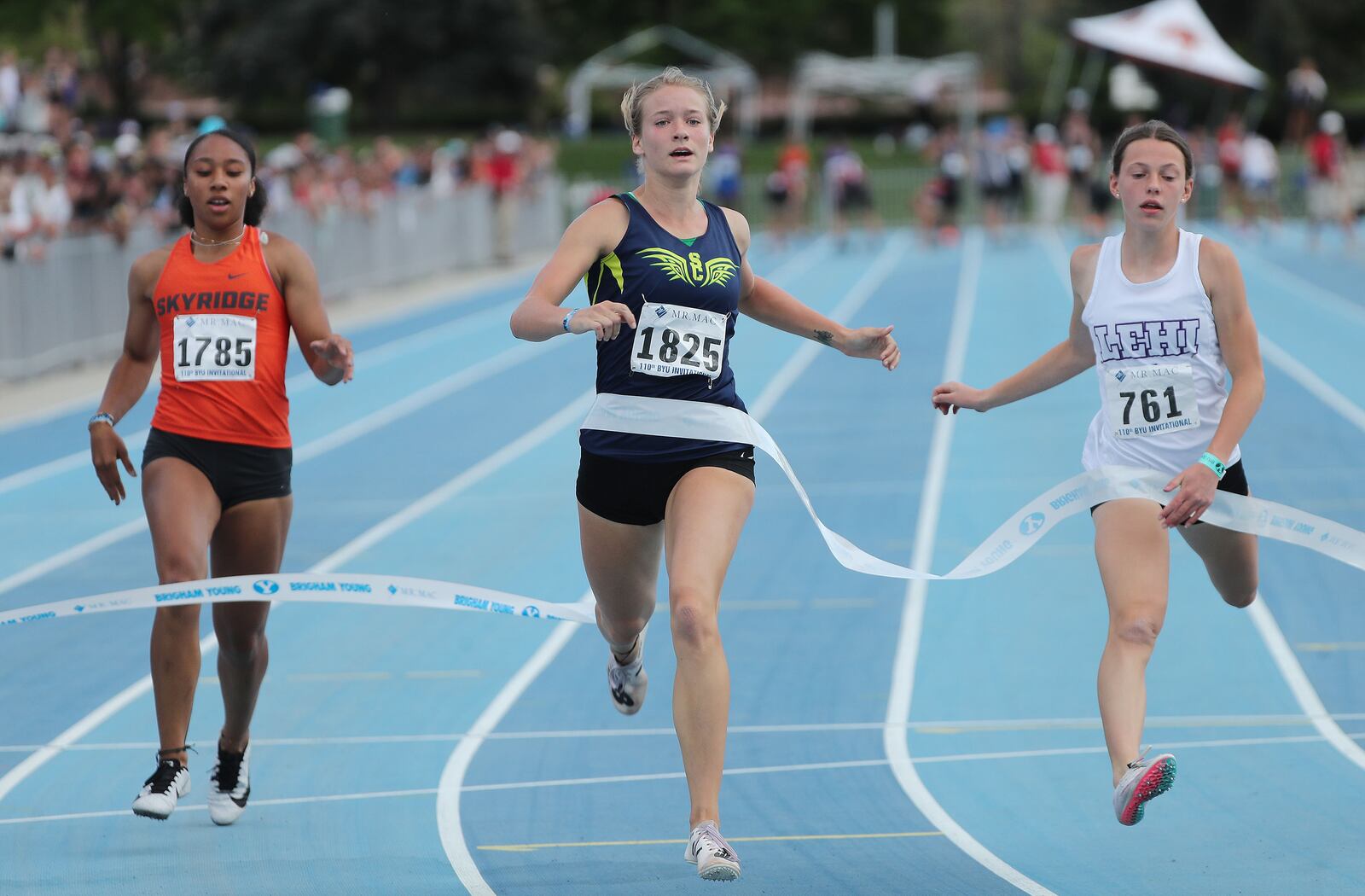 High school track Corner Canyon 4x100 relay team breaks state record