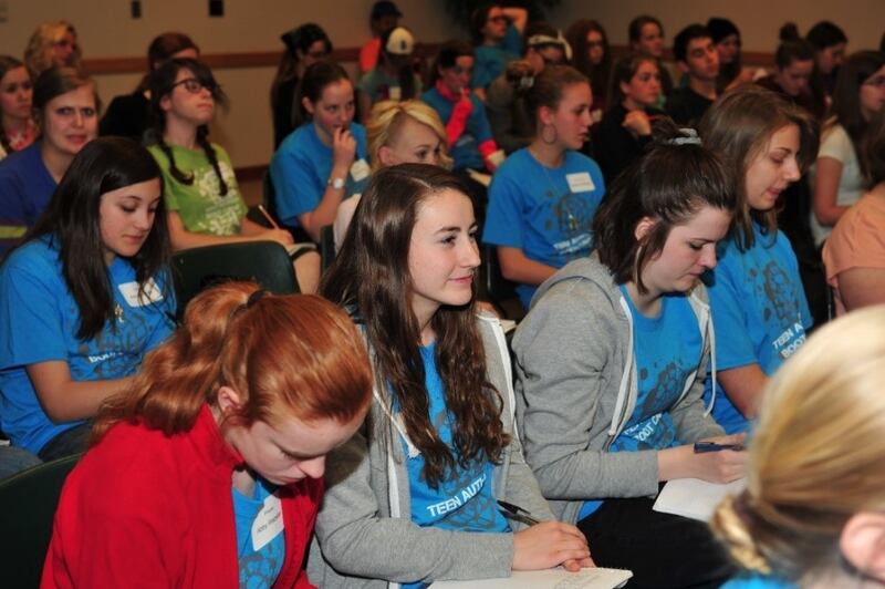 Young writers engage in an activity at Teen Author Boot Camp.
