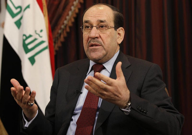 Iraq's Prime Minister Nouri al-Maliki is seen during an interview with The Associated Press in Baghdad, Iraq, Saturday, Dec. 3, 2011. Iraq's prime minister says a bombing in the Green Zone earlier this week was an assassination attempt against him. During