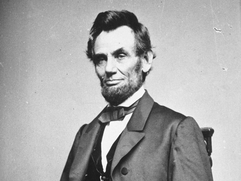 Portrait of U.S. President Abraham Lincoln.
