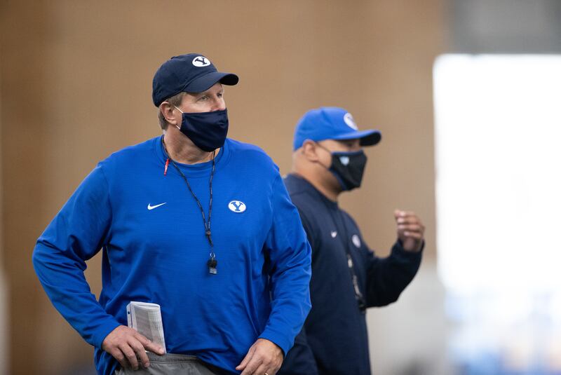New BYU offensive line coach Darrell Funk.