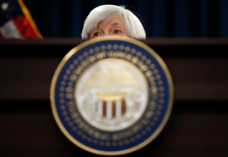 Federal Reserve Chair Janet Yellen speaks during a news conference following the Federal Open Market Committee meeting in Washington, Wednesday, Dec. 13, 2017. The Federal Reserve is raising its key interest rate for the third time this year and foresees