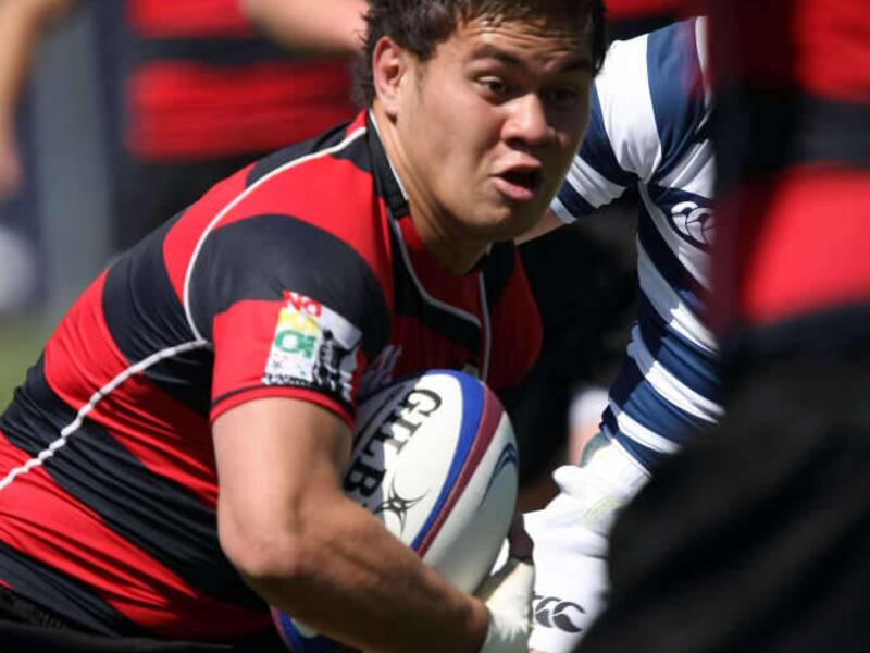 Utah's Randy Pati runs with the ball during the Wasatch Cup rugby match at BYU in Provo on Saturday, April 7, 2012.