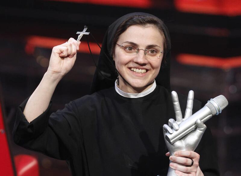 Sister Cristina Scuccia says her version of the salacious pop song is a testimony of God's capacity to turn all things into something new, as well as her personal calling to be a nun. (AP Photo/Luca Bruno)