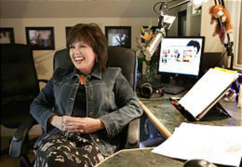 Marie Osmond, 44, tapes her "Marie and Friends" radio show \\\\— which airs in 10 markets \\\\— in Provo.