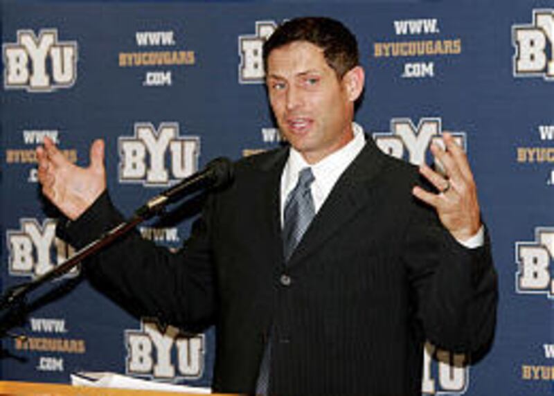 Steve Young reflects on his career while speaking at BYU prior to his Hall of Fame induction Sunday.