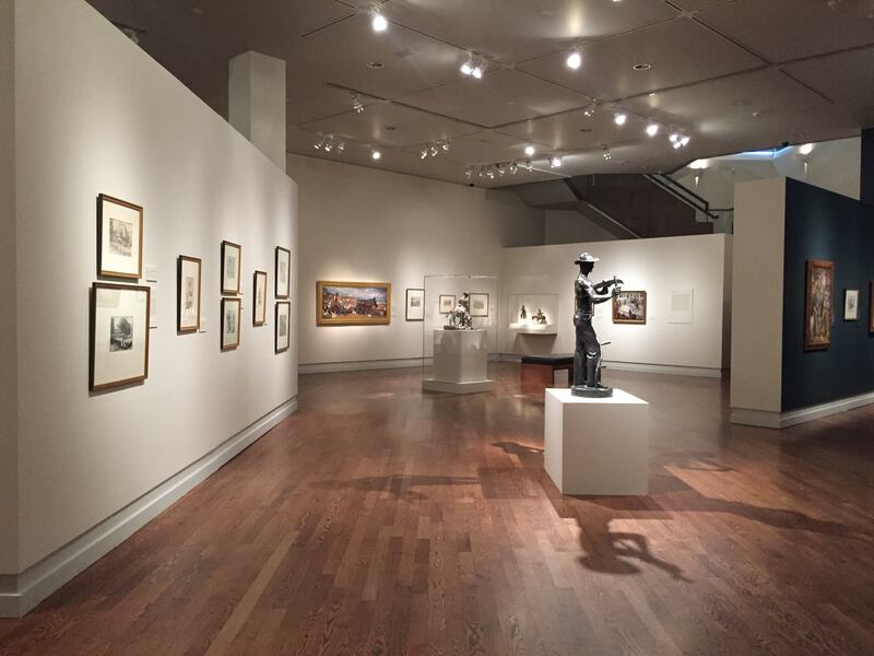 A shot of the Mahonri Young exhibition at the BYU Museum of Art.