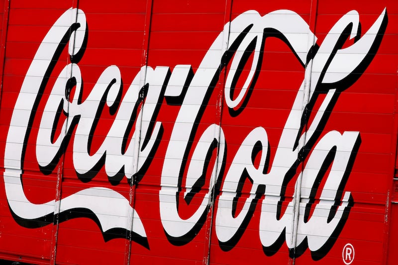 The Coca-Cola logo is seen on a delivery truck in Springfield, Ill.