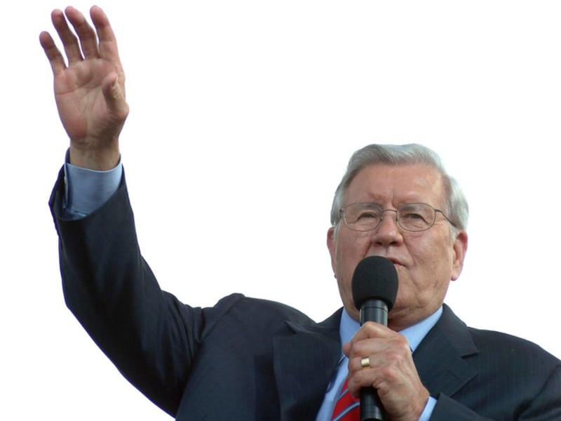 Cliff Barrows, program director for evangelist Billy Graham's crusade in New York on Sunday (June 26).