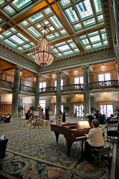 Main lobby at the Joseph Smith Memorial Building.