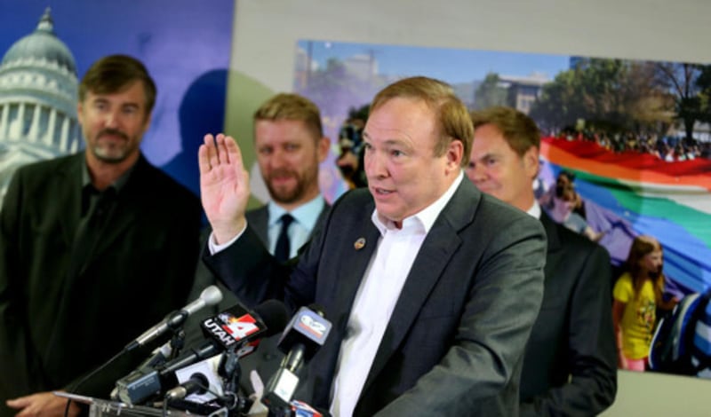 FILE: Utah Sen. Jim Dabakis speaks during a press conference