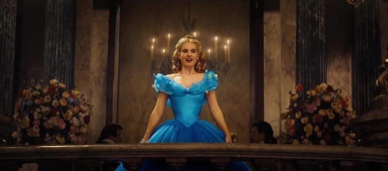 In a video released by Disney, Lily James sings "A Dream is a Wish Your Heart Makes" set to scenes from the live-action Cinderella movie.