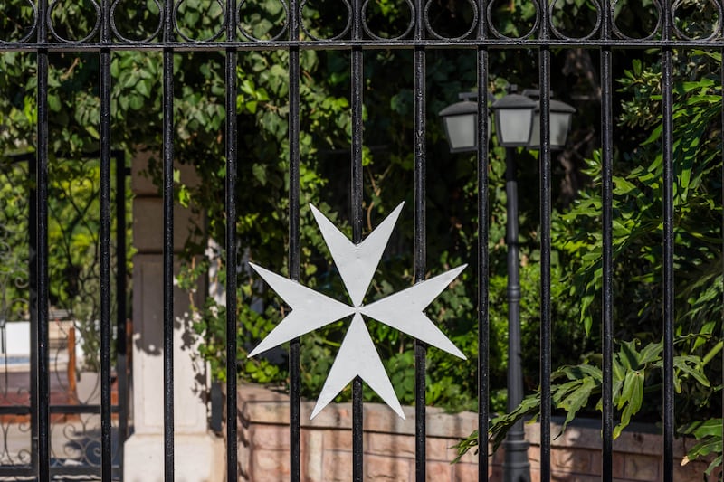 Icons of Hospitaller hospital in the Muristan of old city of Jerusalem.