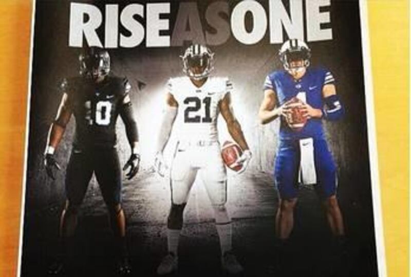 De'Ondre Wesley's picture on Instagram of potential BYU football 2014 alternate uniforms.