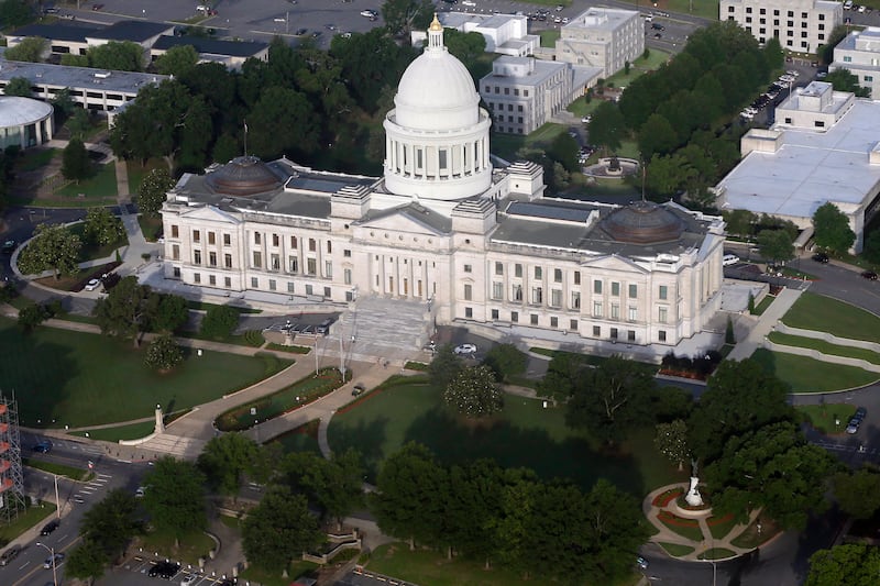 The Arkansas Capitol in Little Rock, Ark., is pictured on May 29, 2015.