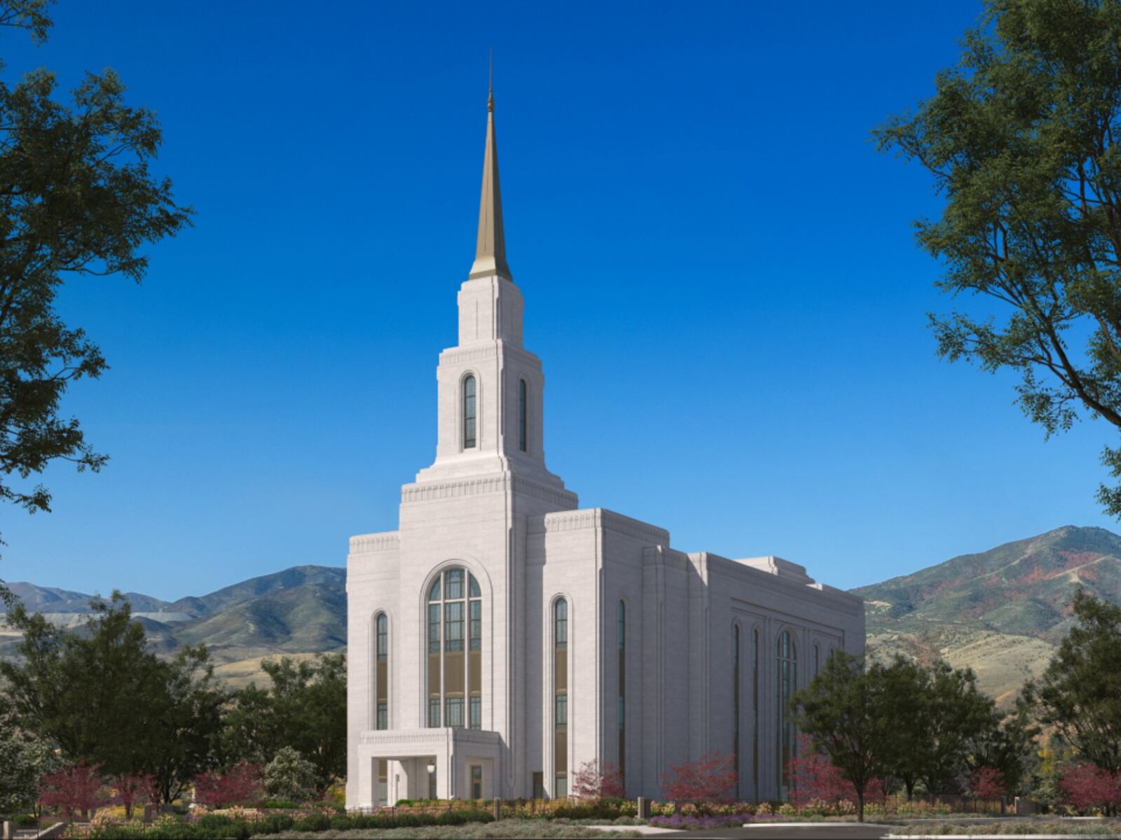 West Jordan Utah Temple rendering released by church – Deseret News
