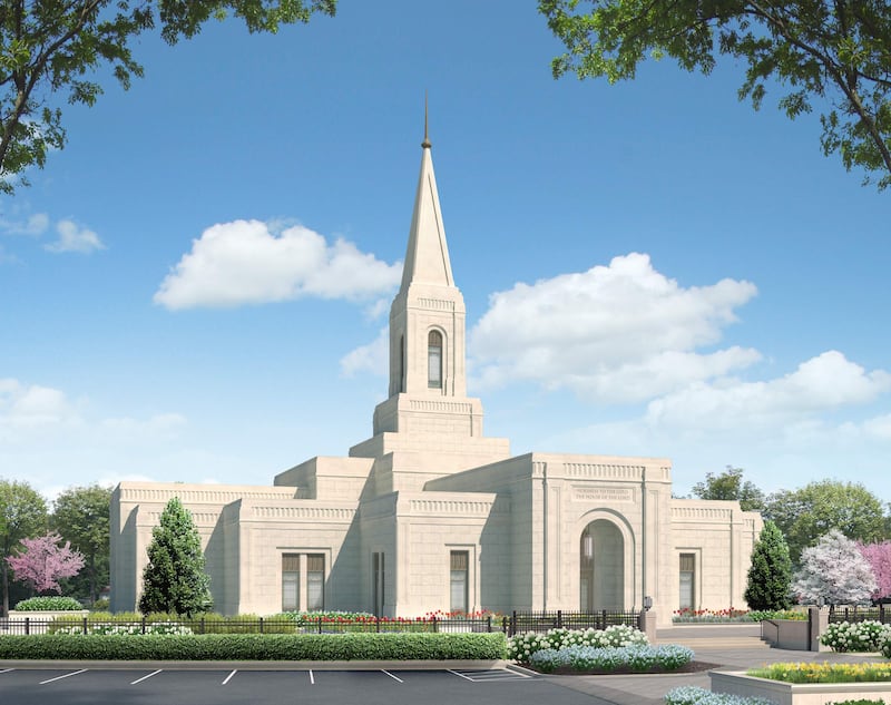 Exterior rendering of the Springfield Missouri Temple.