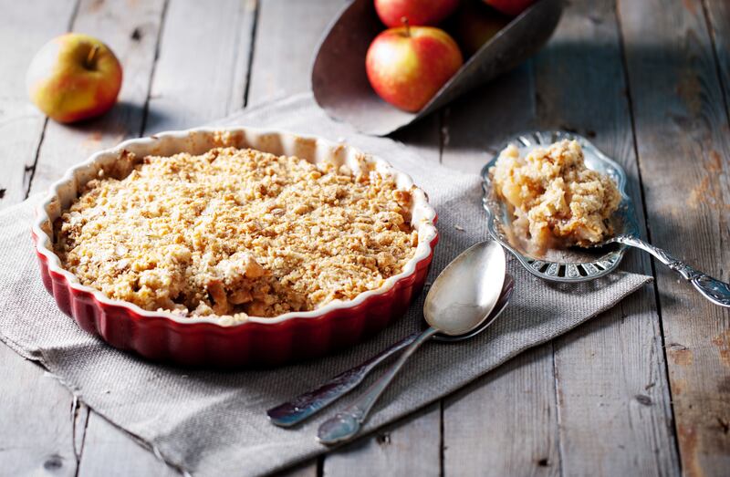 An apple crumble.
