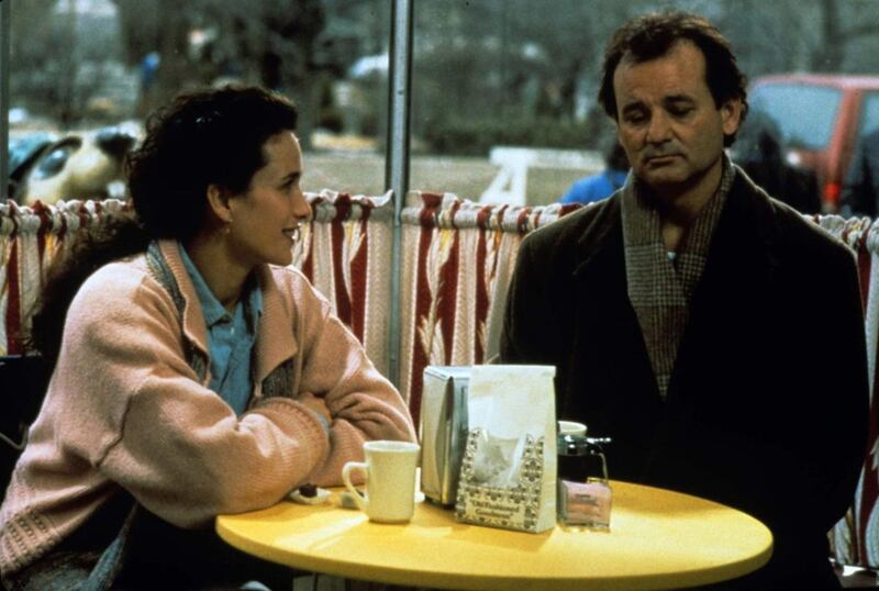 Bill Murray and Andie MacDowell in Groundhog Day (1993).