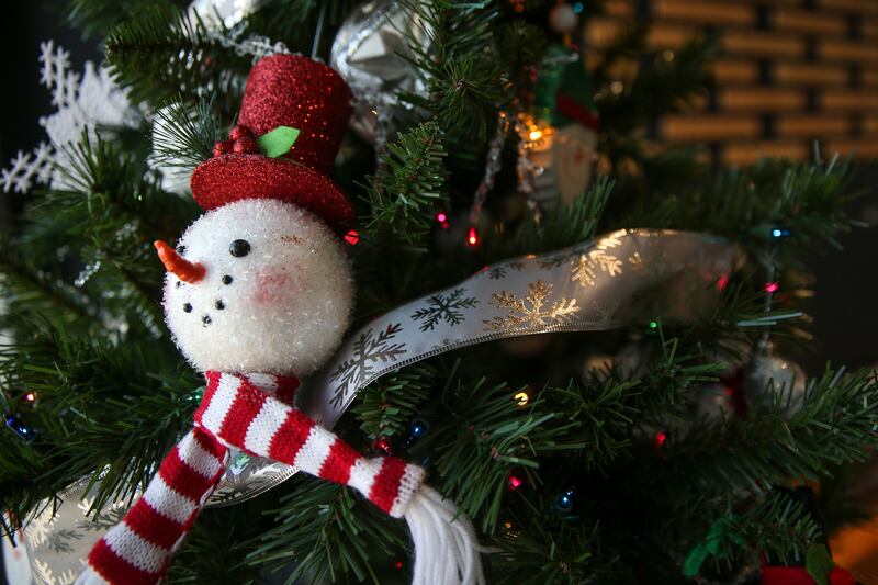 A Christmas tree decorated by clients at the VOA Youth Resource Center in Salt Lake City is seen on Tuesday, Dec. 19, 2017.