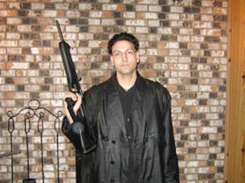 Image from vampirefreaks.com, shows Kimveer Gill holding a rifle. Canadian went on a shooting spree Wednesday.