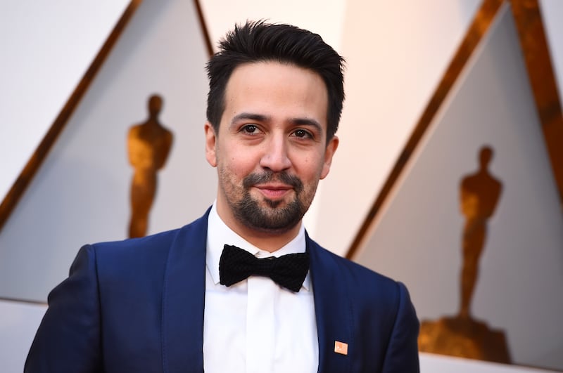 Lin-Manuel Miranda arrives at the Oscars on Sunday, March 4, 2018, at the Dolby Theatre in Los Angeles. Miranda’s hit musical “Hamilton” will play at Salt Lake’s Eccles Theater from April 11-May 6.