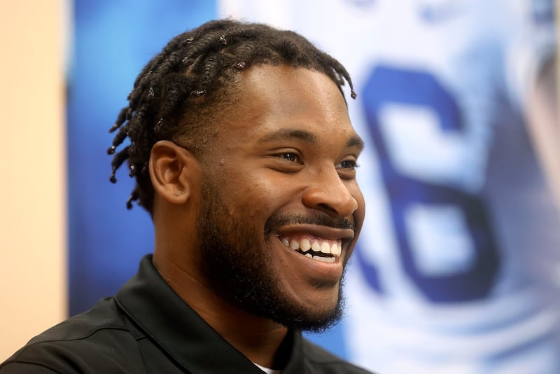 BYU cornerback Keenan Ellis talks to media during BYU media day at the BYU Broadcasting Building in Provo on June 17, 2021.