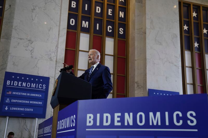 President Joe Biden delivers remarks on the economy on June 28, 2023, in Chicago.