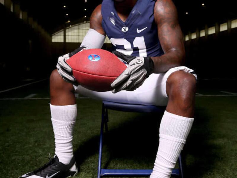 Jamaal Williams poses for a photo at BYU in Provo on Thursday, Aug. 7, 2014.