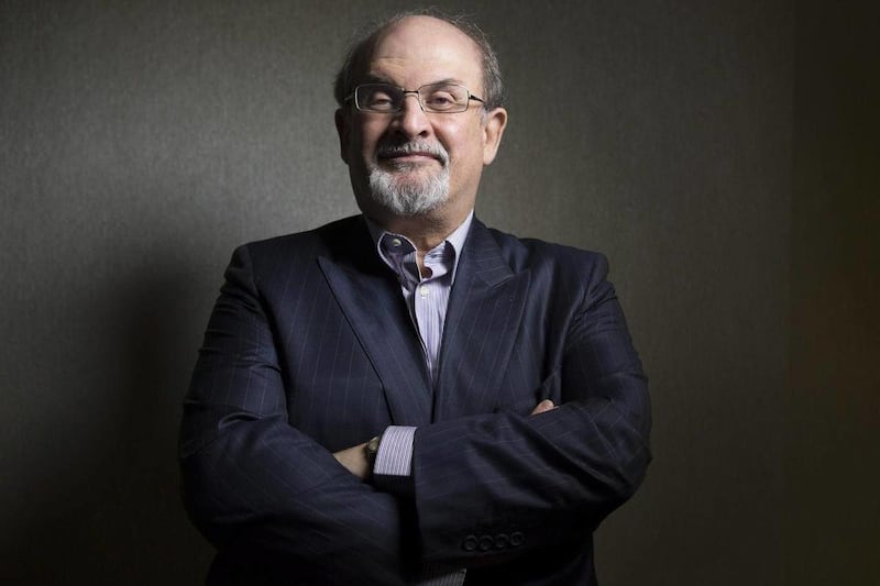 This Sept. 8, 2012 file photo shows author Salman Rushdie posing for a photo as he promotes the movie "Midnight's Children" during the 2012 Toronto International Film Festival in Toronto.
