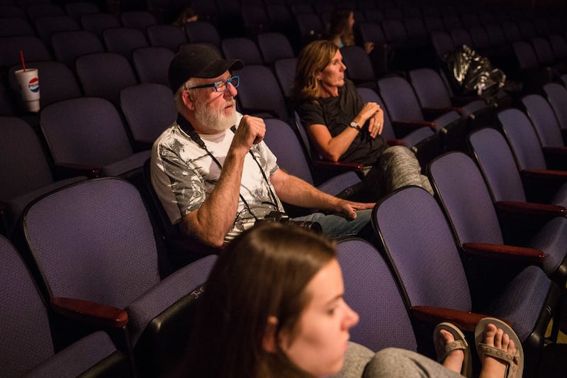 Randy Blackburn watches students rehearsing "Once on This Island" at Lehi High School in Lehi on Monday, Nov. 5, 2018. Blackburn, a professional artist, has been volunteering as the set builder for the Lehi Theater Department for 10 years.