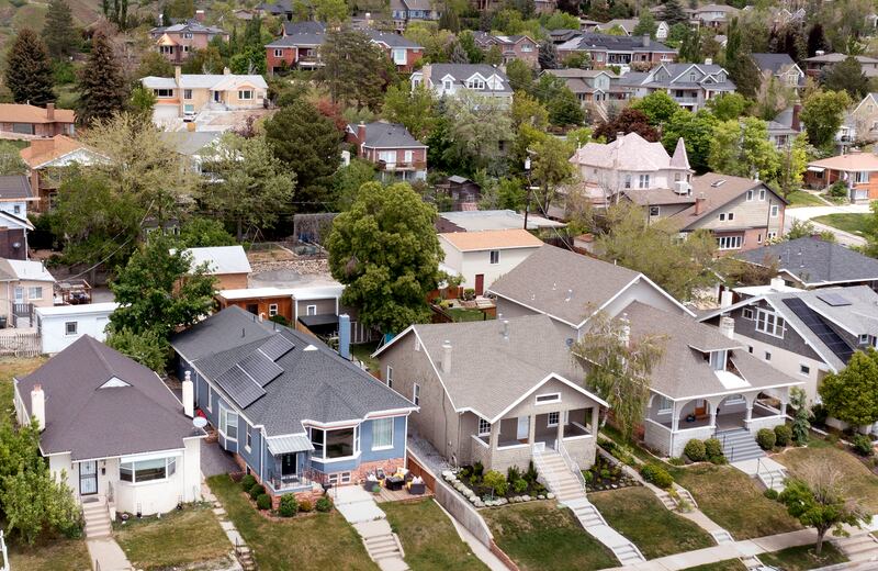 Homes in the Avenues neighborhood of Salt Lake City are pictured on Friday, May 20, 2022.
