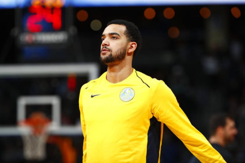 Denver Nuggets forward Trey Lyles (7) in the second half of an NBA basketball game Thursday, March 15, 2018, in Denver. The Nuggets won 120-113.