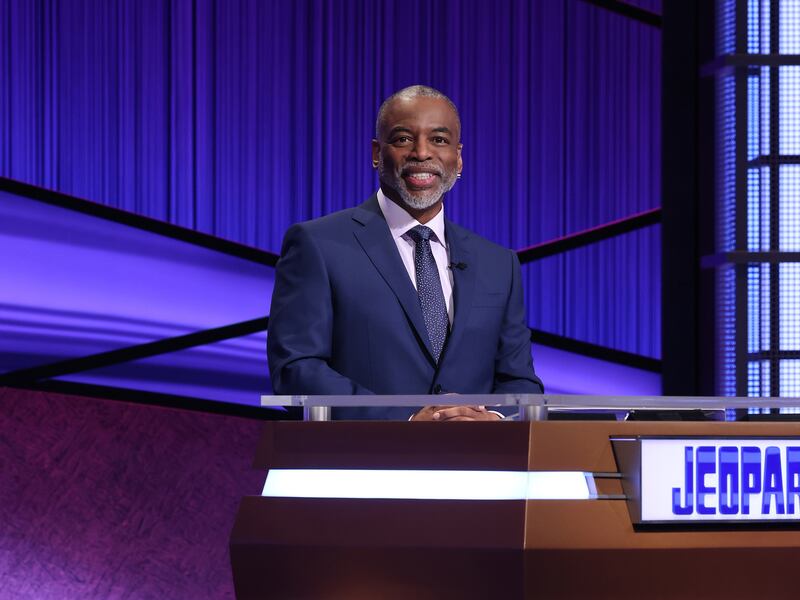LeVar Burton on the set of “Jeopardy!”