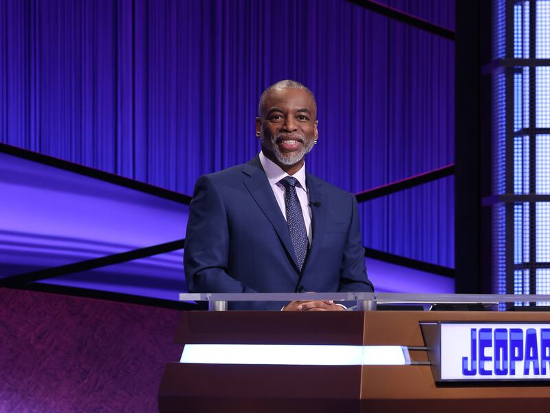 LeVar Burton on the set of “Jeopardy!”